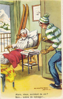 JEAN CHAPERON,illustrateur Référencée,thème Du Mari Battu? Ou De L'accident De Ski?,éditeur Cotée G Picard Paris,rare - Chaperon, Jean