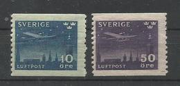 SUECIA  YVERT AEREO  4/5  MNH  ** - Neufs