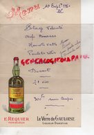 24 - PERIGUEUX - MENU E. REQUIER LE VERRE DE GAULOISE- LIQUEUR DIGESTIVE - 10 SEPTEMBRE 1950 - Menú