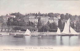 SUISSE,HELVETIA,SWISS,SCHWEIZ,SWITZERLAND,SVIZZERA ,VAUD,LAUSANNE,LOSANNA,OUCHY,port,bateau,HOTEL BEAU RIVAGE EN 1907 - Lausanne