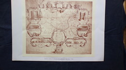 Delcampe - 24- PERIGUEUX- PLAN DE LA CITE ET VILLE - REEDITION  MARVILLIERS 1754- RUINES AMPHITHEATRE-SUR CARTON FORT - Documenti Storici