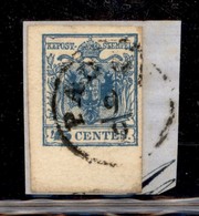 0001 ANTICHI STATI - LOMBARDO VENETO - 1850 - 45 Cent (22) Bordo Foglio Su Frammento Da Padova - Altri & Non Classificati