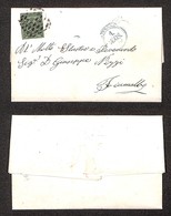 0009 ANTICHI STATI - MODENA - 5 Cent Oliva (8) Isolato Su Lettera Da Modena A Fiumalbo Del 4.8.56 -  Molto Bello (1.000) - Other & Unclassified