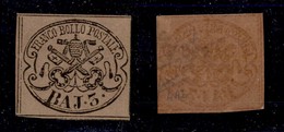 0050 ANTICHI STATI - PONTIFICIO - 1863 - 3 Bai (4Ab) - Gomma Integra - Sorani + Cert. AG (1.600) - Other & Unclassified