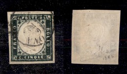 0069 ANTICHI STATI - SARDEGNA - 1857 - 5 Cent (13Ab) - Ottimi Margini - Sorani (1.400) - Sonstige & Ohne Zuordnung