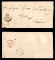 0128 REGNO - 2 Cent (10) Isolato Su Piego Da Napoli A Pavia (in Rosso-speculare Appoggio Sul 2 Cent) Del 5.11.62 - Soran - Autres & Non Classés