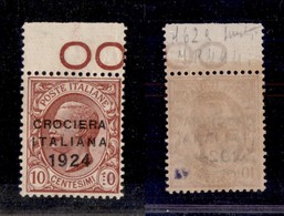 0183 REGNO - 1924 - Crociera - 10 Cent (162c) - I A Puntini - Gomma Integra (480) - Autres & Non Classés