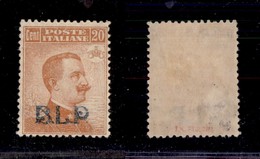 0260 REGNO - 1921 - BLP - 20 Cent (2) - Gomma Originale - Molto Bello - Cert. Diena (1.750) - Andere & Zonder Classificatie