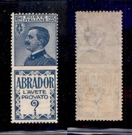 0268 REGNO - 1924 - Pubblicitari - 25 Cent Abrador (4) - Gomma Integra - Bello (400) - Other & Unclassified