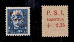 0371 EMISSIONI LOCALI - MANTOVA - 1945 - Soprastampa Recto Verso - 35 Cent + 2,15 Lire (3aa) - Gomma Integra (850) - Altri & Non Classificati