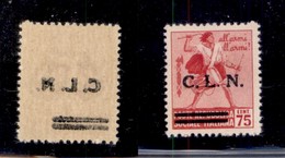 0384 EMISSIONI CLN - TORINO - (Emissione Clandestina) - 1944 - 75 Cent Tamburino (Errani 14) Con Decalco - Gomma Integra - Autres & Non Classés