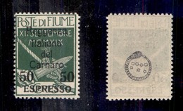 0464 OCCUPAZIONI - FIUME - 1920 - 50 Cent Su 5 (4-Espressi) - Gomma Integra (1.100) - Sonstige & Ohne Zuordnung