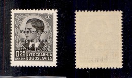 0479 OCCUPAZIONI - MONTENEGRO - 1941 - 25 Para (1r) Con Errore K Invece Di A - Gomma Integra (375) - Other & Unclassified