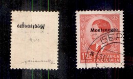 0481 OCCUPAZIONI - MONTENEGRO - 1941 - Saggi - 1,50 Din - Soprastampa Ripetuta Capovolta Al Retro - Non Catalogato - Pro - Other & Unclassified