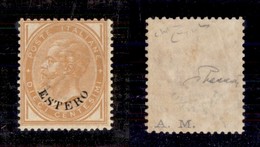 0498 UFFICI POSTALI ALL’ESTERO - LEVANTE - 1874 - 10 Cent (4) - Gomma Integra - Cert. Raybaudi (5.500) - Andere & Zonder Classificatie