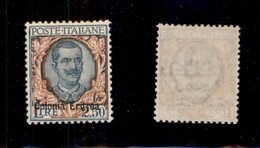 0549 COLONIE ITALIANE - ERITREA - 1928 - 2,50 Lire Floreale (127) - Gomma Integra (1.000) - Other & Unclassified