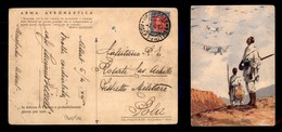 0551 COLONIE ITALIANE - ERITREA - Assab Eritrea Uff. Poste - 20 Cent (196) Su Cartolina (Arma Aeronautica) Per Pola Del  - Autres & Non Classés