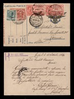 0579 COLONIE ITALIANE - LIBIA - Due 25 Cent (1-Espressi) + Complementari (3+82 Regno) - Cartolina Da Tripoli Del 16.9.20 - Other & Unclassified