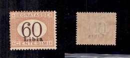 0587 COLONIE ITALIANE - LIBIA - 1925 - 60 Cent (11-Segnatasse) - Gomma Integra (550) - Other & Unclassified