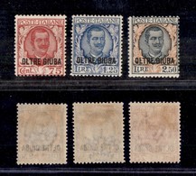 0591 COLONIE ITALIANE - OLTRE GIUBA - 1926 - Floreale (42/44) - Serie Completa - Gomma Integra Con Leggeri Ingiallimenti - Other & Unclassified