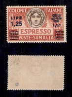 0613 COLONIE ITALIANE - SOMALIA - 1940 - 1,25 Lire Su 30 Cent (8-Espressi) - Gomma Integra - Diena (1.375) - Autres & Non Classés