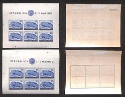 0675 SAN MARINO - 1951 - UPU (9+11-Foglietti) - Dentellato + Non Dentellato - Gomma Integra (555) - Other & Unclassified