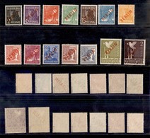 0692 EUROPA - GERMANIA  - 1949 - Zona A.I.S. - Soprastampa Rossa (21/34) Serie Completa - Gomma Integra (1.400) - Andere & Zonder Classificatie