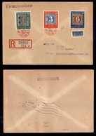 0693 EUROPA - GERMANIA  - Repubblica Federale - 1949 - Centenario Dei Francobolli (113/115) - Raccomandata FDC Monaco 30 - Autres & Non Classés