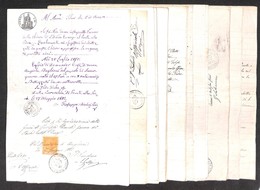 0785 LOTTI E COLLEZIONI - REGNO - 1868/1881 - Lotto Di 21 Certificati Commerciali Del Periodo Su Carta Bollata Con March - Altri & Non Classificati