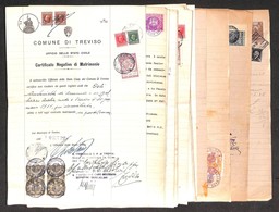0786 LOTTI E COLLEZIONI - REGNO - 1927/1945 - Lotto Di 30 Certificati Commerciali Del Periodo Su Carta Bollata Con March - Sonstige & Ohne Zuordnung
