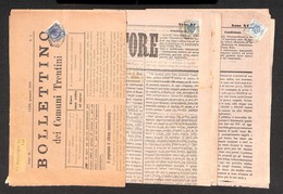 0812 LOTTI E COLLEZIONI - AUSTRIA - 1882 + 1882 + 1905 - Tre Giornali Del Periodo Da Rovereto (2) A Cles Con Segnatasse  - Other & Unclassified