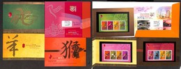 0825 LOTTI E COLLEZIONI - HONG KONG - 2001/2004 - Specimen - 4 Buste - Snake + Ram + Monkey + Stamp Expo 2004 - Autres & Non Classés