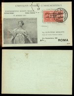 0852 ITALIA - POSTA AEREA - 1917 (20 Maggio) - Torino Roma (GP1 - Longhi 798/17TRa) - Cartolina Ufficiale (verde) Del Vo - Altri & Non Classificati