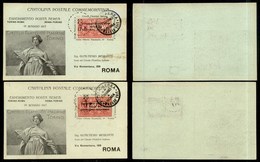 0853 ITALIA - POSTA AEREA - 1917 (20 Maggio) - Torino Roma (GP1 - Longhi 798/17TRa) - 2 Cartoline Ufficiali (verde) Del  - Autres & Non Classés