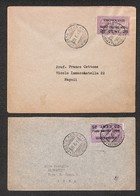 0878 ITALIA - POSTA AEREA - 1917 (28 Giugno) - Palermo Napoli (7 - Longhi 876/17PNa) - Due Aerogrammi Del Volo - Andere & Zonder Classificatie