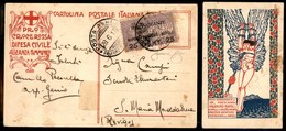 0880 ITALIA - POSTA AEREA - 1917 (28 Giugno) - Palermo Napoli (7a - Longhi 879/17PNd) - Cartolina Speciale - Longhi - Other & Unclassified