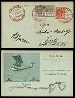 0905 ITALIA - POSTA AEREA - 1926 (1 Aprile) - Venezia Trieste (56e - Longhi 1448/26TOl) - Cartolina SISA - Other & Unclassified