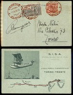 0916 ITALIA - POSTA AEREA - 1926 (1 Aprile) - Venezia Torino (55e - Longhi 1461/TSm) - Aerogramma Del Volo - Sonstige & Ohne Zuordnung