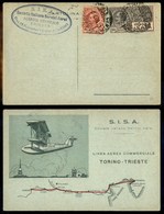 0917 ITALIA - POSTA AEREA - 1926 - Trieste 5 Aprile - Cartolina SISA (preparata Per Il Volo Da Trieste) Non Usata - Chia - Sonstige & Ohne Zuordnung