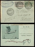 0919 ITALIA - POSTA AEREA - 1926 (5 Aprile) - Trieste Torino - Cartolina SISA - Longhi - Other & Unclassified