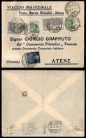 0928 ITALIA - POSTA AEREA - 1926 (1 Agosto) - Brindisi Atene (65b - Longhi 1576/26MMa) - Aerogramma Del Volo - Other & Unclassified