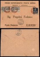 0933 ITALIA - POSTA AEREA - 1927 (11 Febbraio) - Roma Vienna (79 - Longhi 1687/27MVa) - Aerogramma Del Volo - Sonstige & Ohne Zuordnung