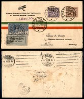 0960 ITALIA - POSTA AEREA - 1929 (11 Dicembre) - Roma Tunisi (164b - Longhi 2017/29ADc) - Aerogramma Misto Regno/Vatican - Sonstige & Ohne Zuordnung