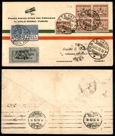 0961 ITALIA - POSTA AEREA - 1929 (11 Dicembre) - Roma Tunisi (164b - Longhi 2017/29ADc) - Aerogramma Misto Regno/Vatican - Autres & Non Classés