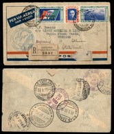 1006 ITALIA - POSTA AEREA - 1933 - Crociera Del Decennale (Longhi 2859/33SGg) - Trittico BIAN (52B - Aerea) Su Aerogramm - Autres & Non Classés