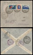 1012 ITALIA - POSTA AEREA - 1933 - Crociera Del Decennale (Longhi 2860/33SBh) - Trittico NANN (52L - Aerea) Su Aerogramm - Other & Unclassified