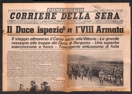 1065 ITALIA - POSTA AEREA - 1940 - Trasportato Per Via Aerea (Longhi 4086/40ZZa) - Corriere Della Sera Del 21 Ottobre - Autres & Non Classés