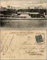 1502 CARTOLINE - REGIONALISMO-ABRUZZO - Ortona A Mare (CH) Stazione Ferroviaria E Panorama Viaggiata 1908 - Altri & Non Classificati