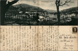 1512 CARTOLINE - REGIONALISMO-EMILIA ROMAGNA - Rocca S. Casciano (FC), Doppia, Panorama Generale Viaggiata 1936 - Andere & Zonder Classificatie