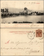 1521 CARTOLINE - REGIONALISMO-LIGURIA - Lavagna (GE), Ponte Di Legno Su Fiumana Bella Viaggiata 1902 - Autres & Non Classés